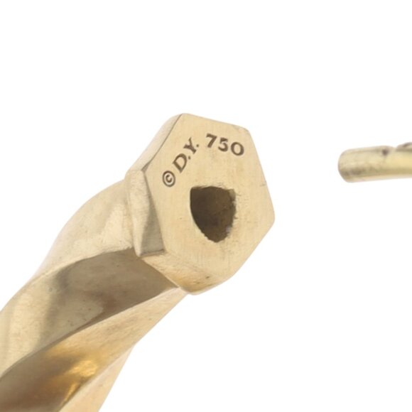 David Yurman 1.5in Cable Edge Diamond Hoop Earrings Yellow Gold 18k Rd 1.84ctw - Picture 4 of 6